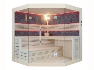 Kensington Stone six person indoor sauna in Black Stone