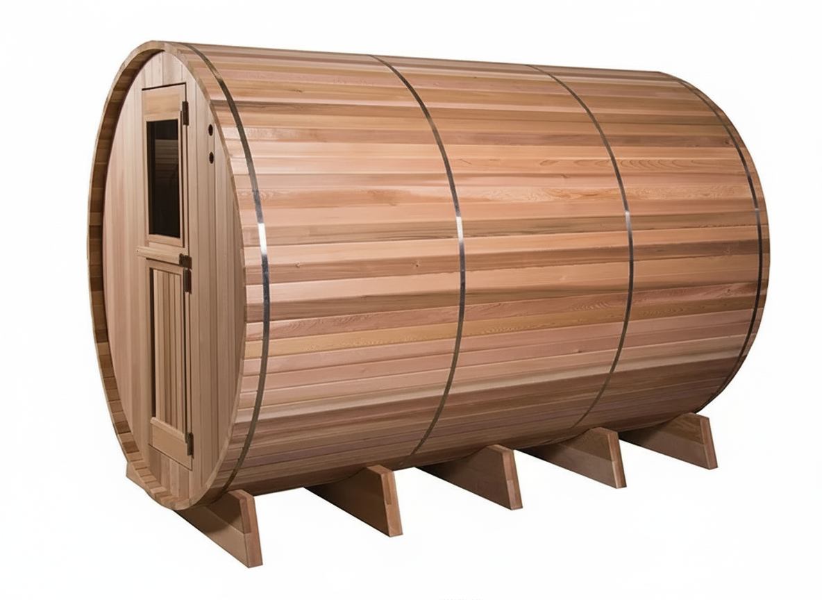 The Cedar Retreat Grandview 6 Person Outdoor Barrel Sauna exterior