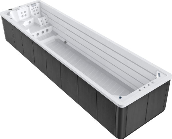 Calypso 8 Swim Lifestyle Pro swim spa, corner view