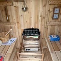 Rowan 4 outdoor sauna lifestyle view